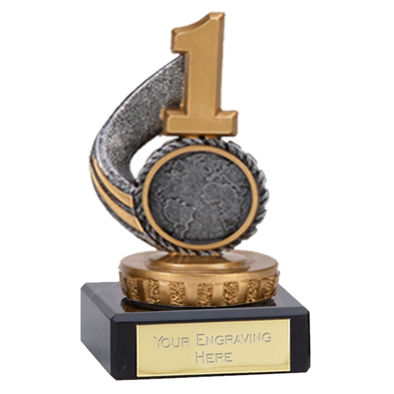 FEMALE FOOTBALL TROPHY AWARD ON MARBLE COLOUR 10CM IN SIZE FREE ENGRAVING 