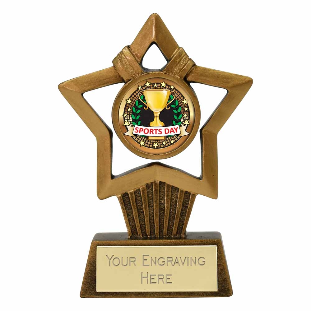 Fanfare Star Green Trophy Award 3 sizes free engraving & p&p 