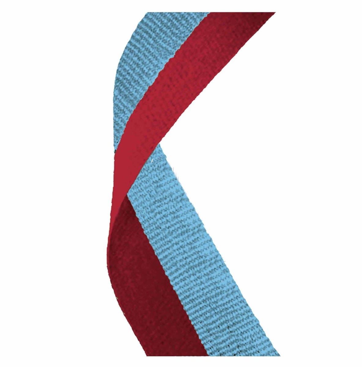 PACK OF 10/25/50/100 x BLUE/CLARET Medal Ribbons Clip Woven 22mm Wide 